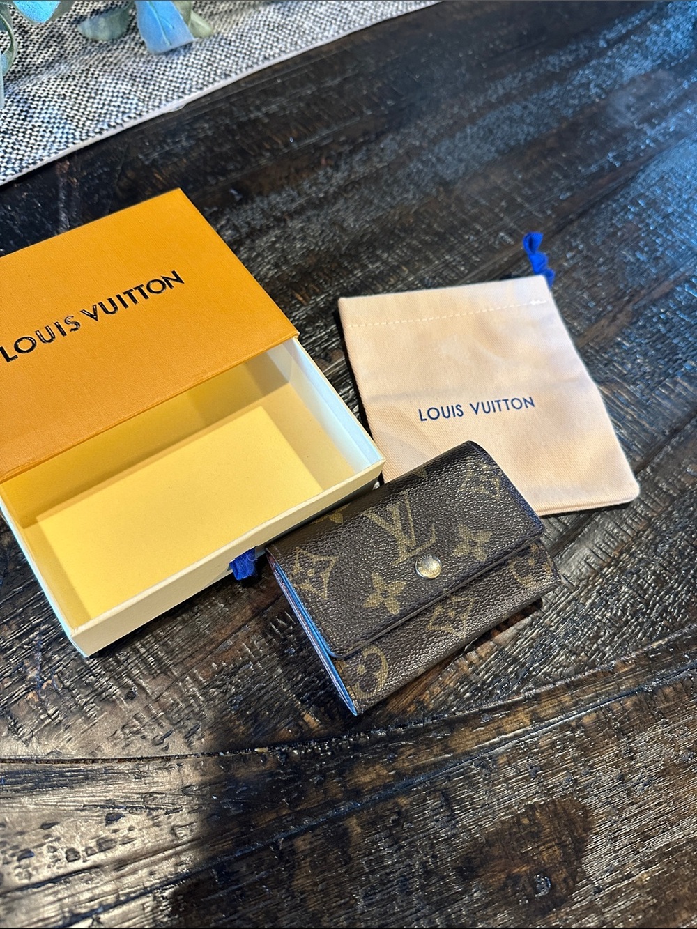 Louis Vuitton Monogram Canvas Key & Card Holder in Brown